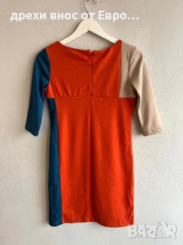BEBE S оранжева рокля, снимка 2 - Рокли - 50002203