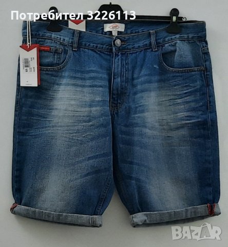 Мъжки оригинални къси паталони Lee Cooper Red DenimShort, размери - XL и XXL. , снимка 1 - Къси панталони - 37495582
