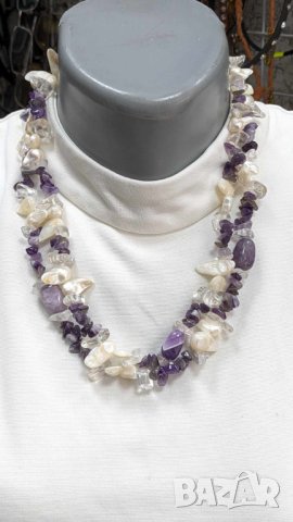 разпродажба РЕТРО ОГЪРЛИЦА ЕСТЕСТВЕНИ КАМЪНИ РЪЧНА ИЗРАБОТКА НАМАЛЕНИЕ 