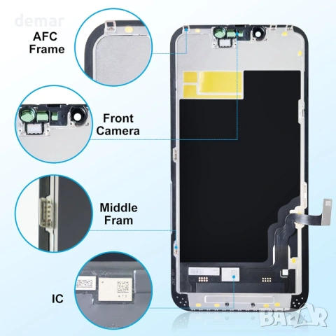 LCD екран за iPhone 13 6.1 инча (A2634, A2635, A2636, A2639), сензорен дисплей, снимка 5 - Тъч скрийн за телефони - 53960231