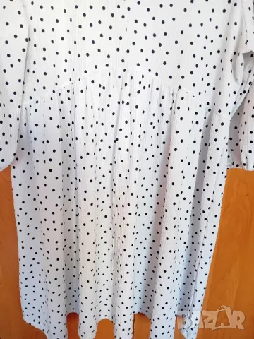 Бяла рокля на точки, снимка 4 - Рокли - 49940192