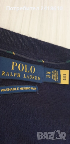 POLO Ralph Lauren Merino / Knit  Mens Size 2XL ОРИГИНАЛ! Mъжки Пуловер, снимка 3 - Пуловери - 52151198