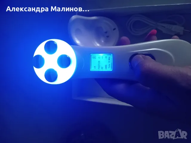 Мултифункционален Козметичен Уред за Лице 5 в 1 (RF, EMS, LED фототерапия), снимка 5 - Масажори - 55802495