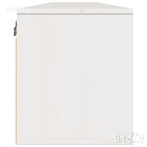 vidaXL Стенни шкафове, 2 бр, бели, 100x30x35 см, бор масив, снимка 7 - Шкафове - 56147992