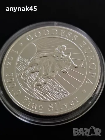Сребърна монета 1oz.Богинята Европа