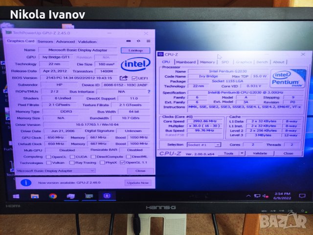 Intel Pentium G2030 Ivy Bridge 22nm socket 1155 LGA процесор за компютър , снимка 3 - Процесори - 37033727