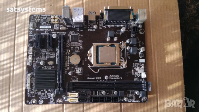 Дънна платка Gigabyte GA-H81M-DS2 Socket LGA1150 CPU+FAN, снимка 5 - Дънни платки - 50693565