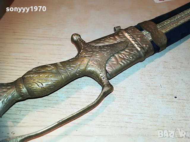 ПОРЪЧАН-АНТИК сабя-меч с кадифена ножница-60см-внос швеицария, снимка 15 - Колекции - 29779242