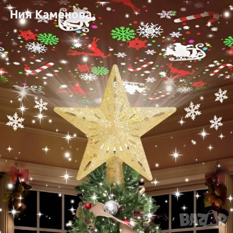 3D прожектор за Елха 6 Визии - Звезда ТОП ПРОДУКТ ЗА 2025, снимка 12 - Декорация за дома - 52698482