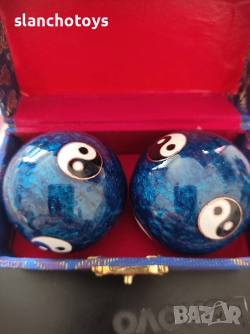 Baoding топки,47мм,звънтящи/хармонични топки. За релакс Yin and Yang / Ин и Ян / седеф,емайл, Метал 