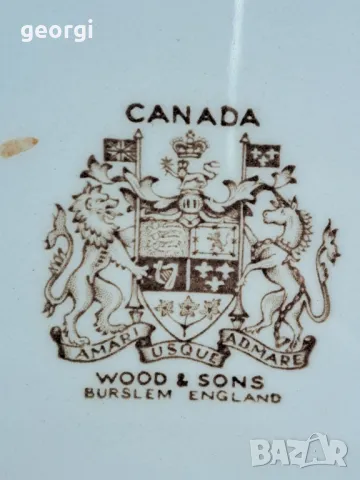 канадска декоративна порцеланова чиния Канадския парламент 25/2, снимка 6 - Декорация за дома - 50050724