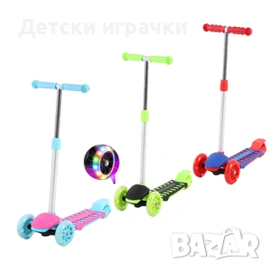 Тротинетка със светещи гуми Bingo Candy, три цвята, снимка 4 - Скутери и тротинетки - 54347841