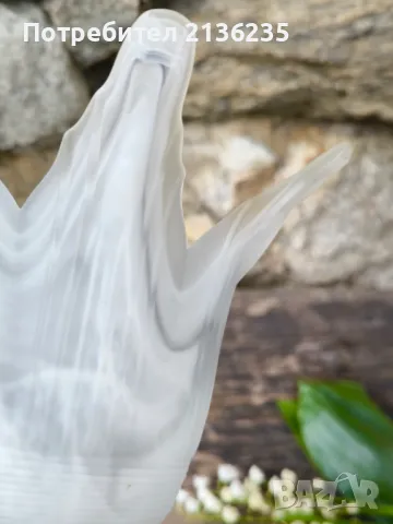 Мраморно стъкло – кана Peill Germany и ваза Herner Glas, снимка 17 - Антикварни и старинни предмети - 50186381