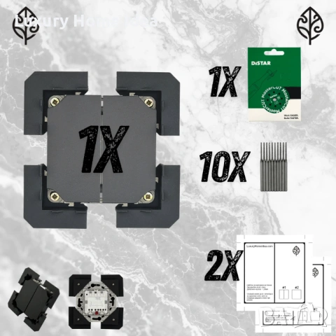 Основа за скрит монтаж на ключ от плочка (SCHNEIDER механизъм) - Luxury Home Idea, снимка 2 - Други стоки за дома - 53980714