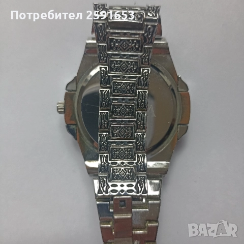 Мъжки ръчен часовник с орнаменти и метален корпус , снимка 2 - Мъжки - 51854737
