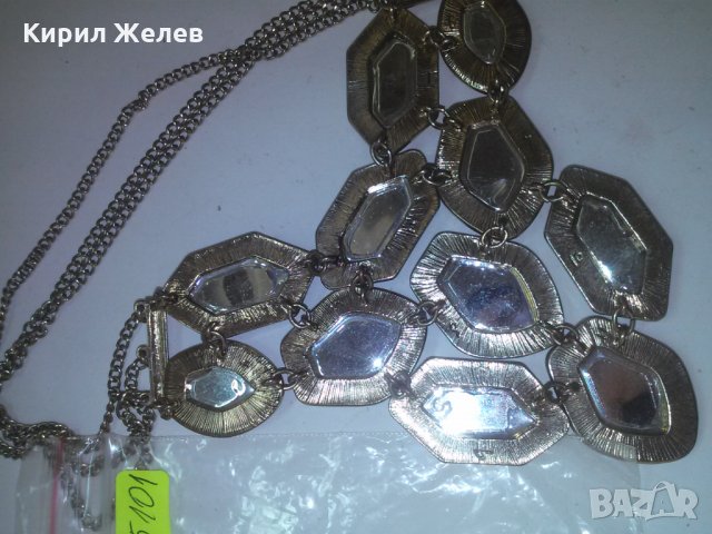 ЗЛАТИСТА ОГЪРЛИЦА с ФАСЕТИРАНИ КРИСТАЛИ 75101, снимка 9 - Колиета, медальони, синджири - 29771755