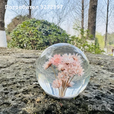 FUFIZU Кристална топка с маргаритки , снимка 8 - Декорация за дома - 54090553