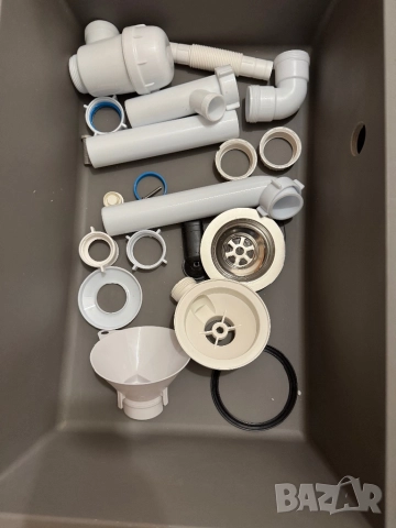 Кухненска Мивка, Respekta Ohio Mineralite Sink 66x50см сива, Устойчива на Надрасквания!, снимка 11 - Мивки - 52123647