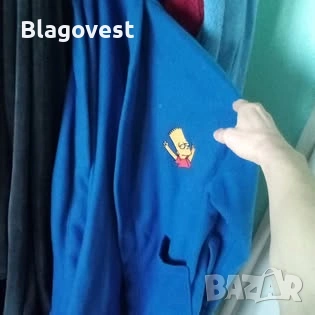 Халат с Барт Симпсън, син цвят