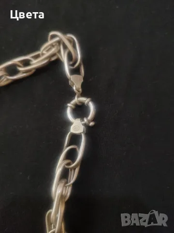 Сребърна огърлица, снимка 11 - Колиета, медальони, синджири - 48416099