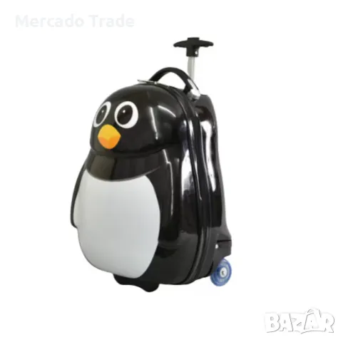 Комплект Mercado Trade, Куфар и раница, За деца, Пингвин, Черен, снимка 4 - Раници - 48773634
