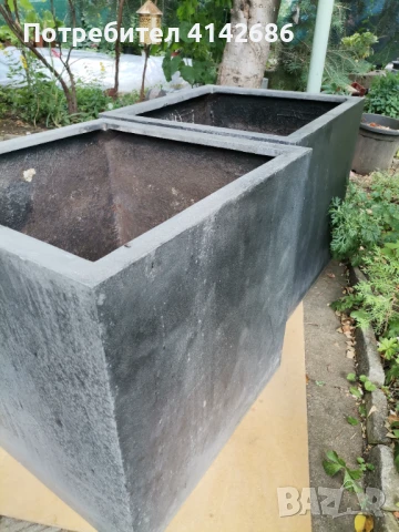 Дизайнерски саксии BLOCK сиви, снимка 6 - Саксии и кашпи - 50832074