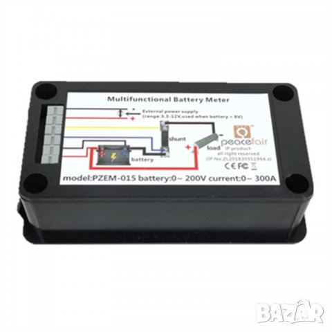 Волтметър Peacefair PZEM-015 / DC 0-200V 200A, снимка 2 - Друга електроника - 40123198