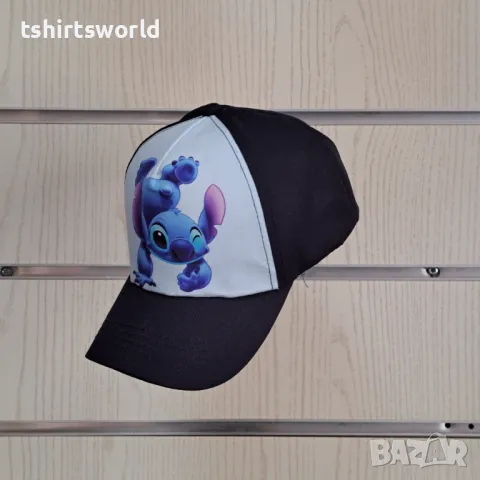 Нова детска шапка с козирка Стич (Stitch) в черен цвят, снимка 2 - Шапки, шалове и ръкавици - 47677086