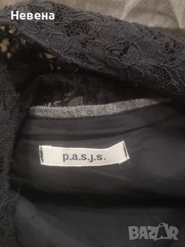 Офис Рокля размер L сиво с Черна дантела , снимка 3 - Рокли - 42782617