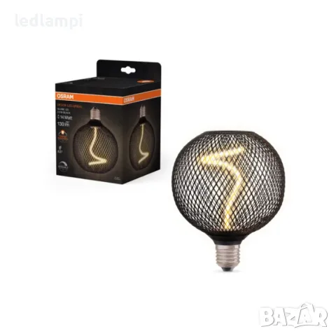 LED лампа 3.5W DECOR SPIR GL125 Black E27 1800K Ledvance - Димиране, снимка 3 - Лед осветление - 47876296