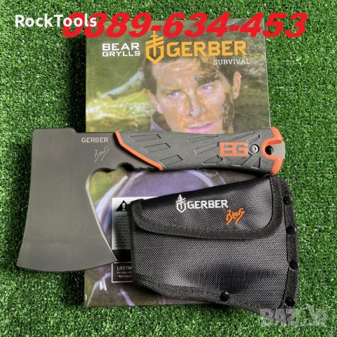 ТОП Брадва Bear grylls survival hatchet с калъф Gerber за подарък , снимка 5 - Ножове - 32164397