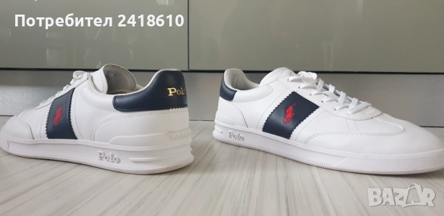 POLO Ralph Lauren Leather Mens Size 44/29 .5 см ОРИГИНАЛ! Мъжки кецове от  естествена кожа!, снимка 8 - Кецове - 52342920