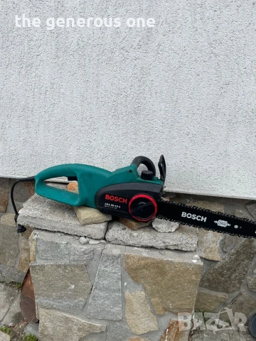 Резачка верижен трион BOSH Made in Germany 1900W 8,8A шина 35см., снимка 2 - Градинска техника - 50477010