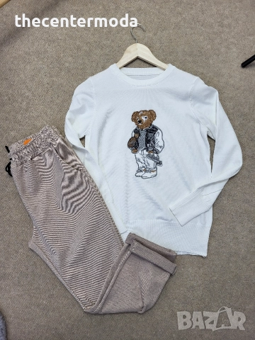 Бял пуловер , снимка 2 - Блузи с дълъг ръкав и пуловери - 52842060