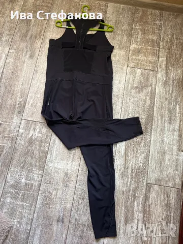 Нов спортен черен кардио cardio гащеризон за фитнес тренировка спорт 