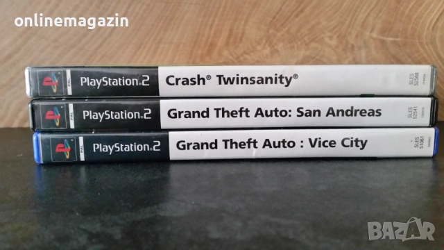 3 игри за PlayStation 2  CRASH, GTA SanAndreas & GTA Vice City Като нови , снимка 3 - Игри за PlayStation - 54095756