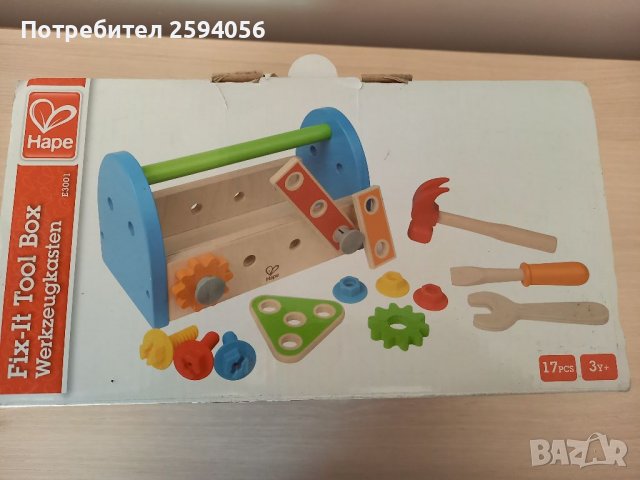 Дъpвeн мaйcтopcĸи ĸoмплeĸт зa дeцa Hape, снимка 10 - Конструктори - 39694832