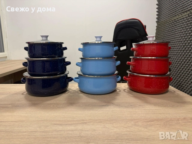 Комплект от 3 тенджери - 16см, 18см, 20см, снимка 2 - Съдове за готвене - 54170918