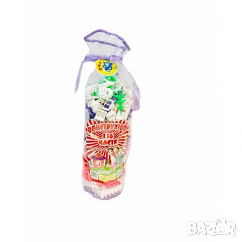 Конструктор - строител 136 едри части розов, снимка 1