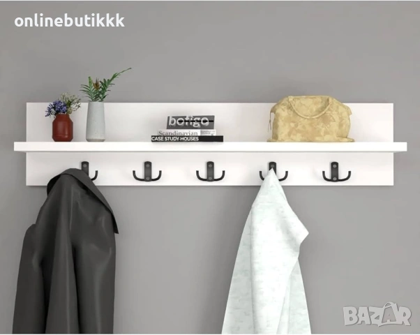 Модерна стенна закачалка с рафт – стил и практичност в едно!, снимка 3 - Декорация за дома - 53277036