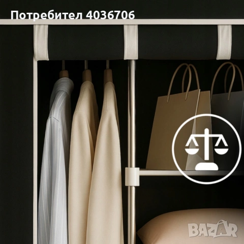 Сгъваем текстилен гардероб, снимка 3 - Гардероби - 54218292