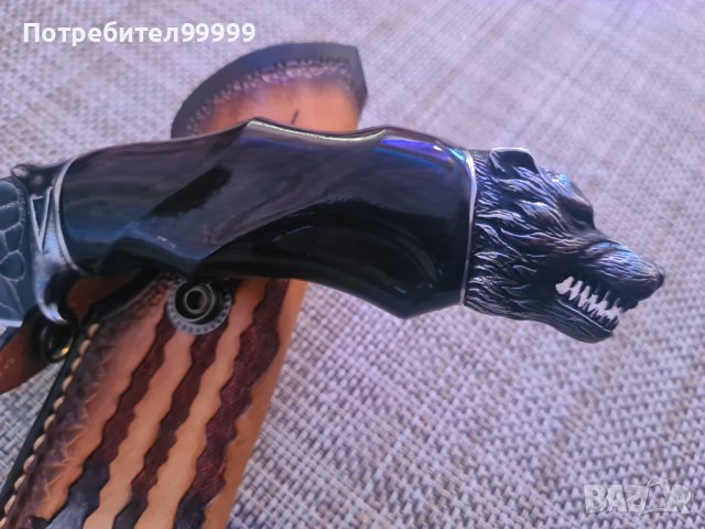 Ловен нож от дамаска стомана, снимка 4 - Ножове - 44380996