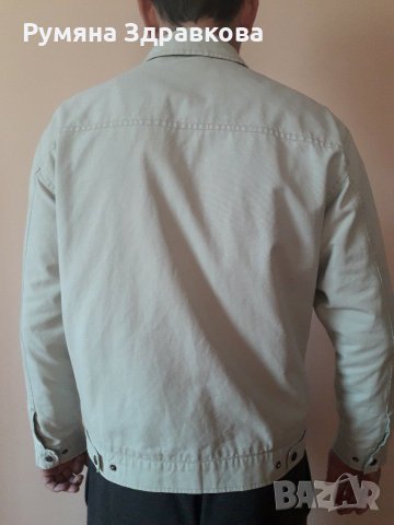 Мъжко бежово пролетно-есенно яке, снимка 3 - Якета - 30934264