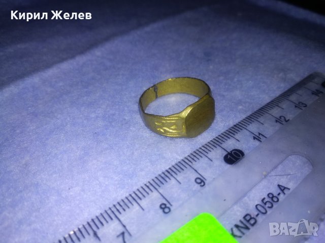СТАРИНЕН БРОНЗОВ ОРНАМЕНТИРАН РЕТРО ПРЪСТЕН КЛАСИЧЕСКИ МОДЕЛ МАЙСТОРСКА РЪЧНА ИЗРАБОТКА 36601, снимка 3 - Антикварни и старинни предмети - 39722676