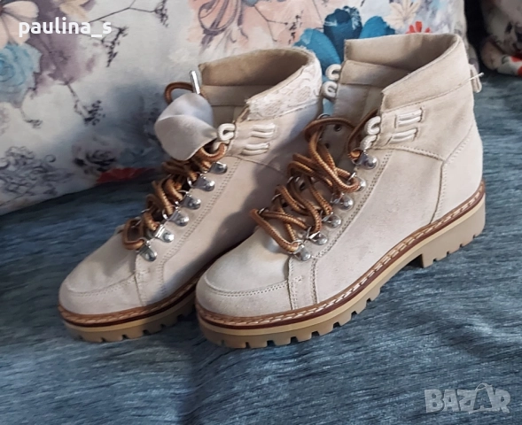 Два чифта / Маркови боти от естествен велур и кожа "Esprit" и "Mango" / N37, снимка 13 - Дамски боти - 42373805