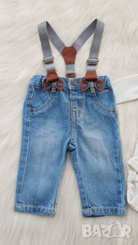 Боди риза H&M и дънки за бебе 0-3 месеца, снимка 8 - Комплекти за бебе - 42200986