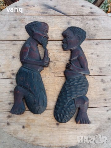 Дървени африкански пана за стена, снимка 1