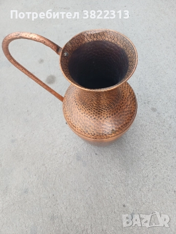 Ваза медна кована,ръчна изработка, снимка 3 - Антикварни и старинни предмети - 51829494