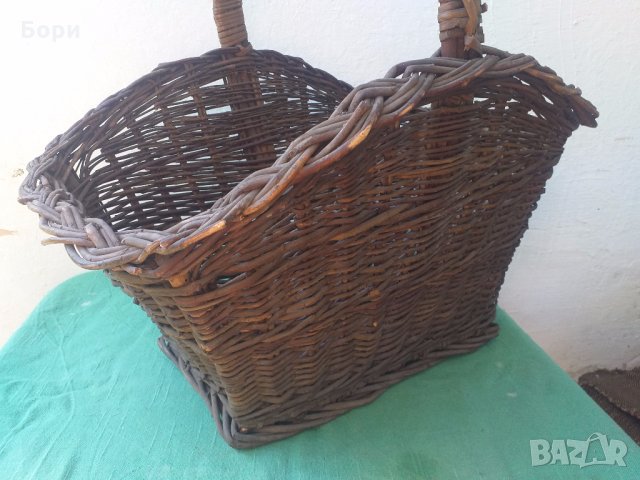 Голяма плетена кошница, снимка 4 - Градински мебели, декорация  - 30238309