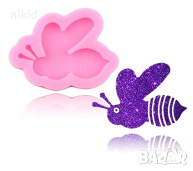 летяща пчела силиконов молд форма фондан шоколад смола плитък